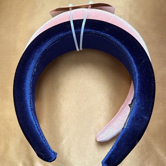 Velvet set of headbands (pink and blue) - Picture 2 of 3